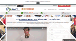 Desktop Screenshot of f-skatt.se